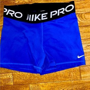 Blue Nike Pros Shorts